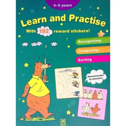 Coperta cărții Learn and Practice With 192 Reward Stickers