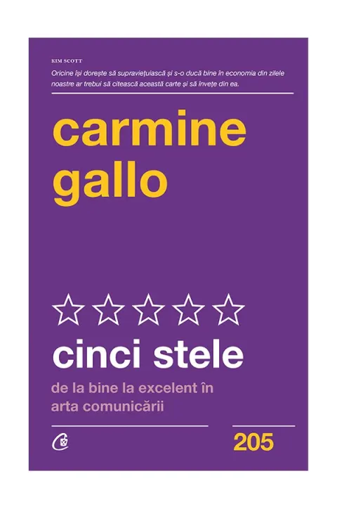 Coperta cărții Cinci stele. De la bine la excelent în arta comunicării
