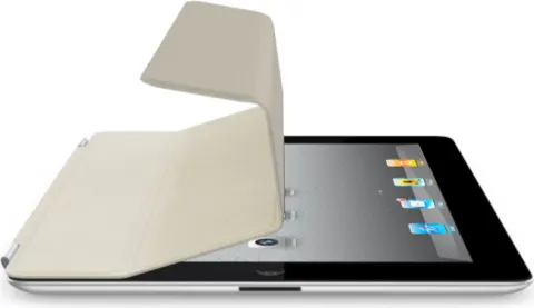 Coperta cărții iPad Smart Cover Piele (Crem)