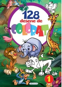 Coperta cărții 128 desene de colorat 1