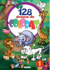 Coperta cărții 128 desene de colorat 1