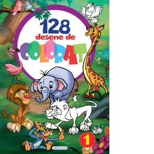Coperta cărții 128 desene de colorat 1