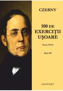 Coperta cărții 100 de exercitii usoare pentru pian - Czerny