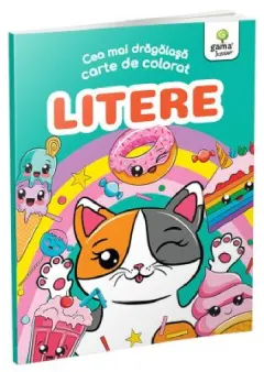 Coperta cărții Cea mai drăgălașă carte de colorat. Litere