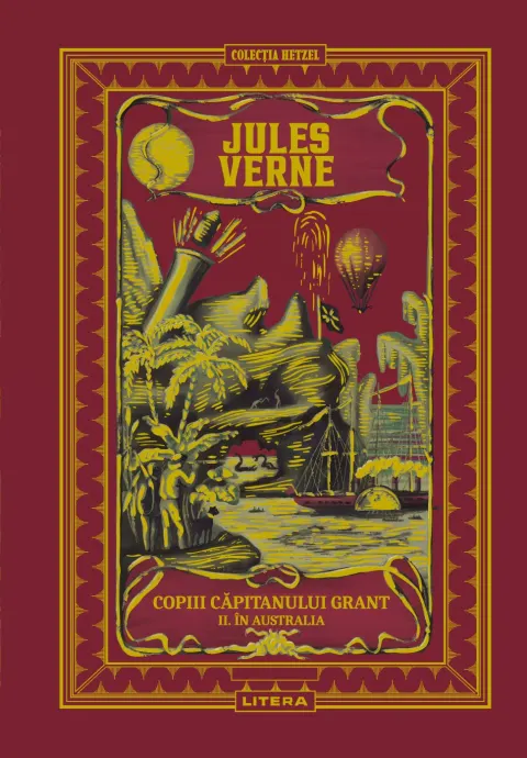 Coperta cărții Copiii capitanului Grant II. In Australia. Volumul 5. Biblioteca Jules Verne
