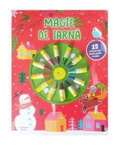 Coperta cărții Magie de iarna. Carte de colorat. 12 creioane mici pentru maini de pitici