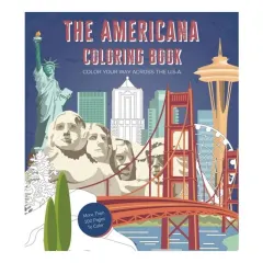 Coperta cărții Americana Coloring Book Color Your Way Across the U.S.A. - More Than 100 Pages to Color