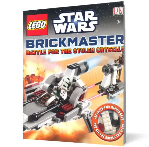 Coperta cărții Lego Star Wars: Battle for the Stolen Crystals Brickmaster