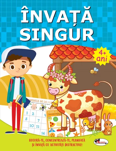 Coperta cărții Invata singur. Carte de activitati +4 ani
