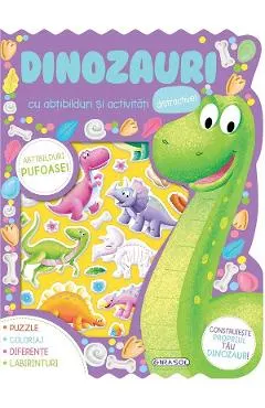 Coperta cărții Dinozauri. Abtibilduri pufoase