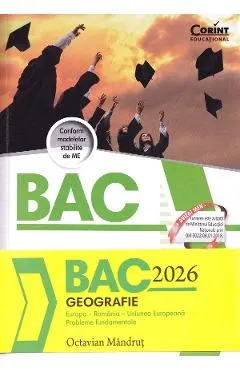 Coperta cărții Bacalaureat 2026: Geografie. Europa, Romania, Uniunea Europeana