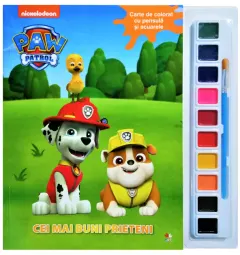 Coperta cărții Patrula Catelusilor. Cei mai buni prieteni. Carte de colorat cu pensula si acuarele