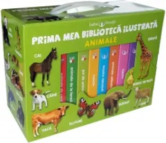 Coperta cărții Prima mea biblioteca ilustrata. Animale. Bebe invata (8 carticele)