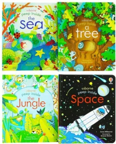 Coperta cărții Usborne Peep Inside Gift Set 4 Books Collection Set, Anna Milbourne