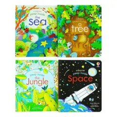 Coperta cărții Usborne Peep Inside Gift Set 4 Books Collection Set, Anna Milbourne