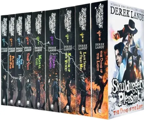 Coperta cărții Skulduggery Pleasant Series 1 To 3 Collection By Derek Landy 9 Books Set