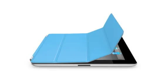 Coperta cărții iPad Smart Cover Poliuretan (Albastru deschis)