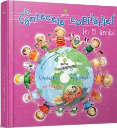 Coperta cărții Cântecele copilăriei în 5 limbi cu CD audio