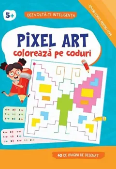 Coperta cărții Pixel art. Coloreaza pe coduri