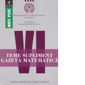 Coperta cărții Teme supliment. Gazeta Matematica. Clasa a VI-a