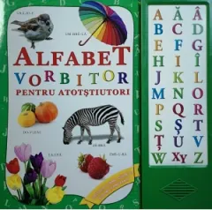 Coperta cărții Alfabetul vorbitor pentru atotstiutori. Carte cu sunete
