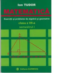 Coperta cărții Matematica. Clasa a VII-a. Exercitii si probleme de algebra si geometrie (semestrul I)