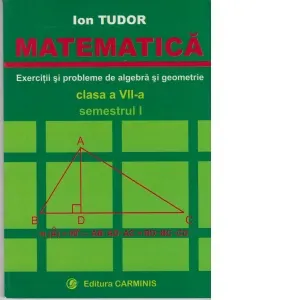 Coperta cărții Matematica. Clasa a VII-a. Exercitii si probleme de algebra si geometrie (semestrul I)