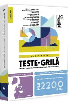 Coperta cărții Teste-grila. Minispete pentru examenele de admitere in profesiile juridice. Drept civil