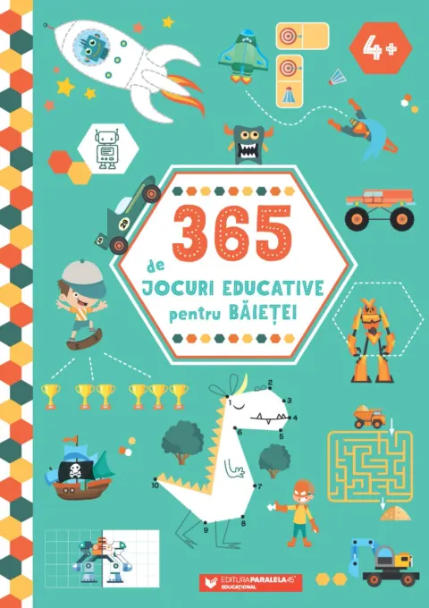 Coperta cărții 365 de jocuri educative pentru baietei |
