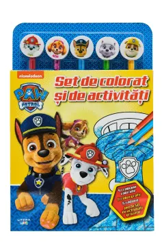 Coperta cărții Patrula Catelusilor. Set de colorat si de activitati (contine 5 creioane si 5 radiere)