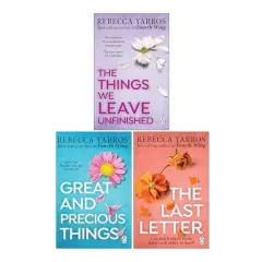 Coperta cărții Rebecca Yarros 3 Books Collection Set (the Things We Leave Unfinished, Great And Precious Things And The Last Letter)