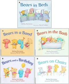 Coperta cărții Shirley Parenteau Collection 5 Books Set (Bears In Beds, Bears In A Band, Bears In The Bath, Bears And A Birthday, Bears On Chairs)