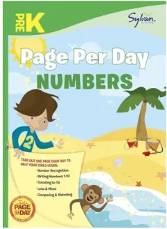 Coperta cărții Prek Page Per Day Numbers, Sylvan Learning, Kelly Woodard Parker