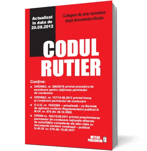 Coperta cărții Codul rutier 2012