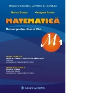 Coperta cărții Matematica M1. Manual pentru clasa a XII-a