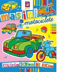 Coperta cărții Masini si motociclete. Carte de colorat