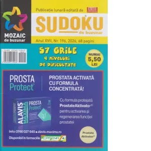 Coperta cărții Sudoku de buzunar. Nr.196/2026