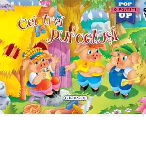 Coperta cărții Cei trei purcelusi. Carte pop-up