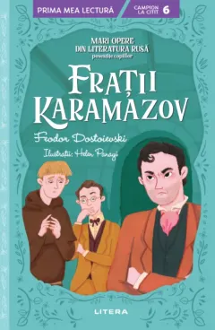 Coperta cărții Fratii Karamazov. Mari opere din literatura rusa povestite copiilor (Nivelul 6)