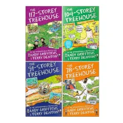 Coperta cărții The Treehouse Storey Books 6 - 9 Collection Set by Andy Griffiths & Terry Denton (117-Storey Treehouse, 104-Storey Treehouse, The 91-Storey Treehouse, The 78-Storey Treehouse)