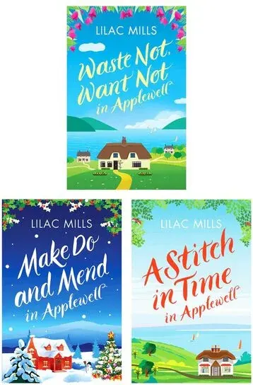 Coperta cărții Applewell Village Series 3 Books Collection Set By Lilac Mills (waste Not Want Not In Applewell, Make Do And Mend In Applewell & A Stitch In Time In Applewell)