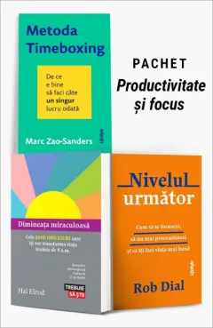 Coperta cărții Pachet Productivitate și focus. Metoda Timeboxing/Dimineața miraculoasă/Nivelul următor - Marc Zao-Sanders