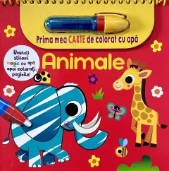 Coperta cărții Prima mea carte de colorat cu apa. Animale