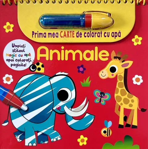 Coperta cărții Prima mea carte de colorat cu apa. Animale