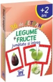Coperta cărții 36 de jetoane - Legume si fructe - jumatate si intreg (+2 ani)