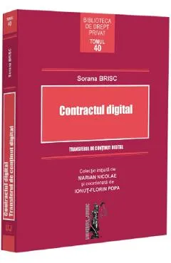 Coperta cărții Contractul digital. Transferul de continut digital