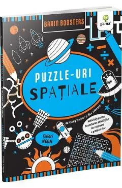 Coperta cărții Puzzle-uri spatiale. Brain Boosters - Vicky Barker, Ste Johnson