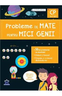 Coperta cărții Probleme de mate pentru mici genii. Larousse - Clasa pregatitoare