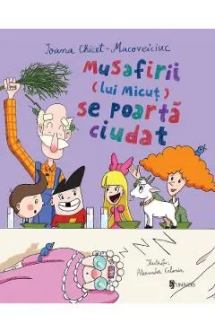 Coperta cărții Musafirii (lui Micut) se poarat ciudat