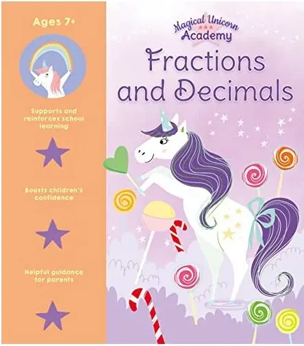 Coperta cărții Magical Unicorn Academy: Fractions and Decimals